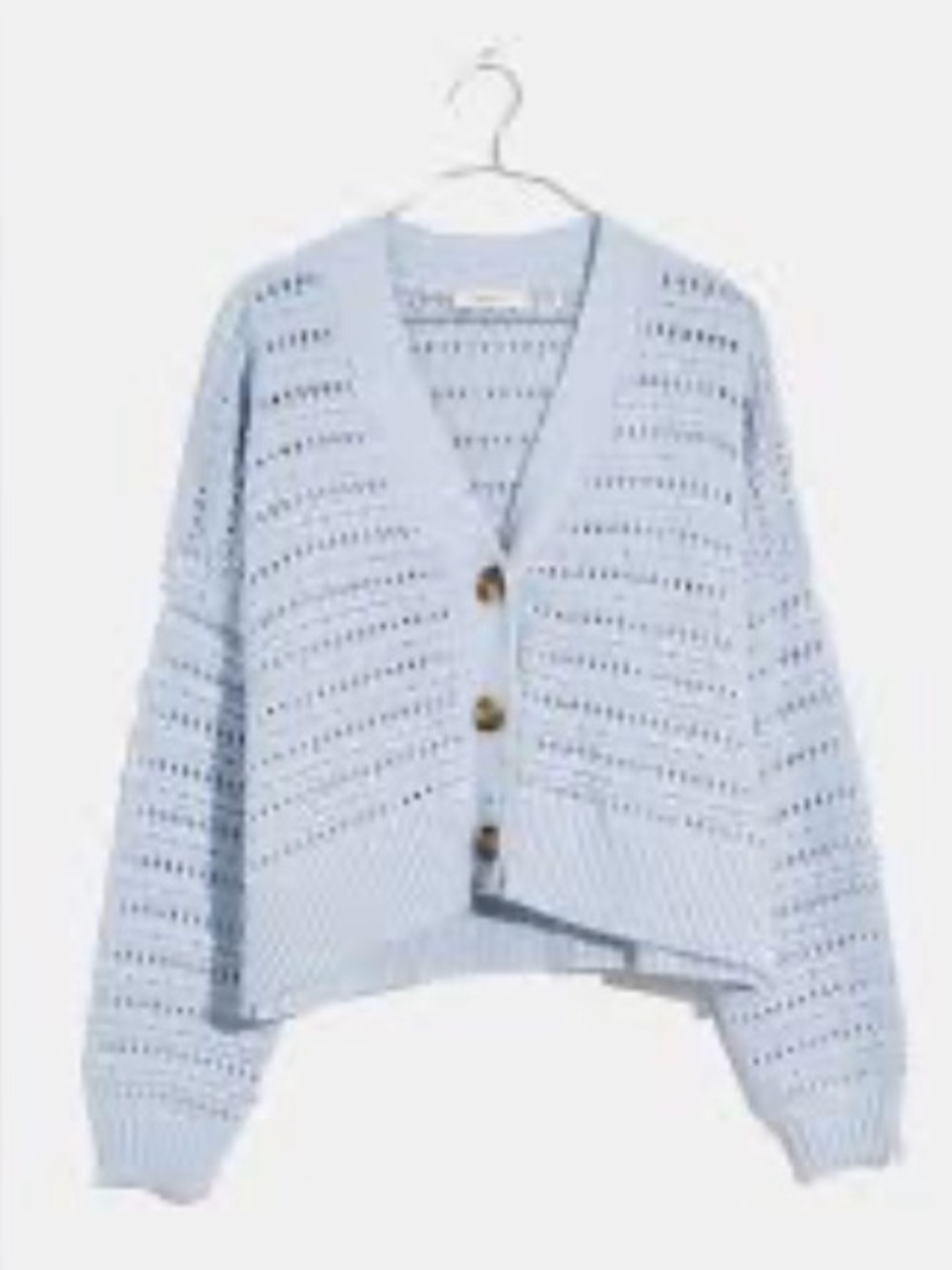 Madewell Tanfield Open-Stitch Crochet Oversized Cardigan Sweater